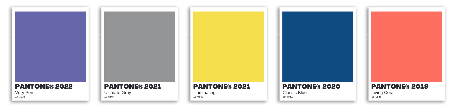 couleur pantone 2022 2021 2020 2019